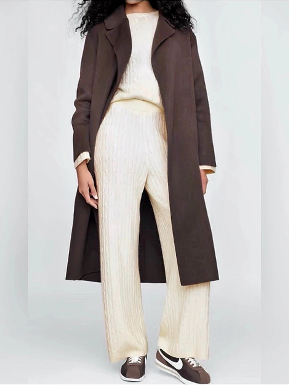 Gap CashSoft Cable-Knit Sweater Cream